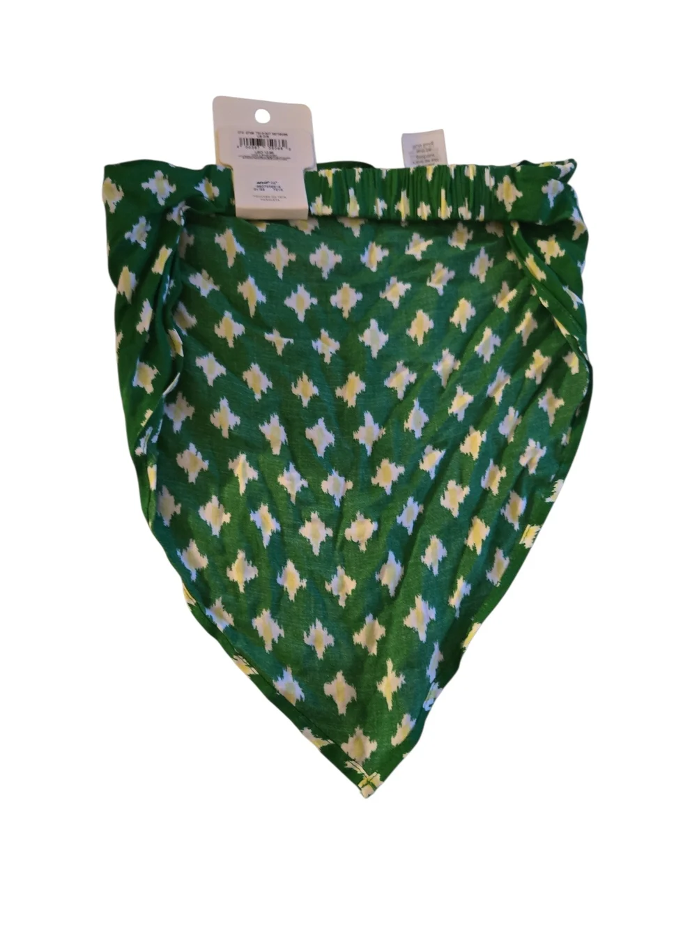 NWT Aerie Green Patterned Triangle Bandana Head Scarf